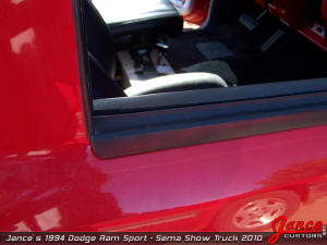 Side weather window stripping.