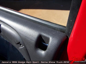 One-Off door panels will be used and cut down to allow for the new weather-stripping.