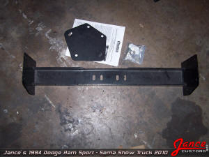 Belltech Flat Crossmember needs to be installed.